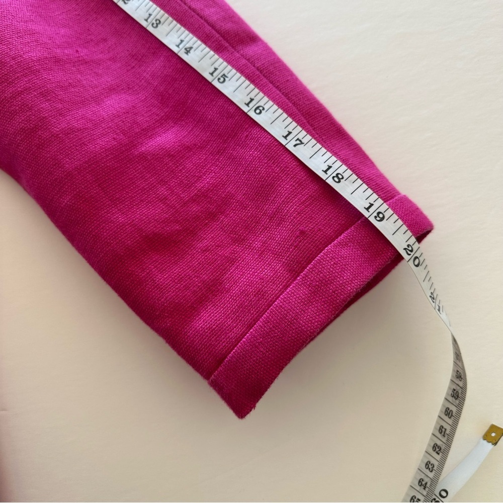 Talbots Linen Jacket Women's Size 14 Pink Jackie Fit 3-Button Lined Pockets - Picture 14 of 16
